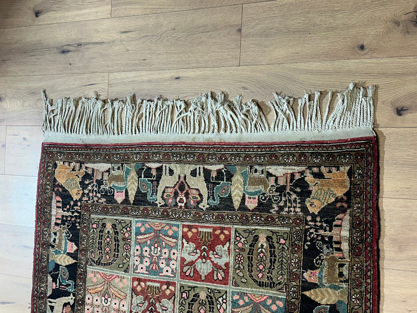 Orientteppich handgeknüpft selten antiker feiner felder bidjar top  174x125 cm