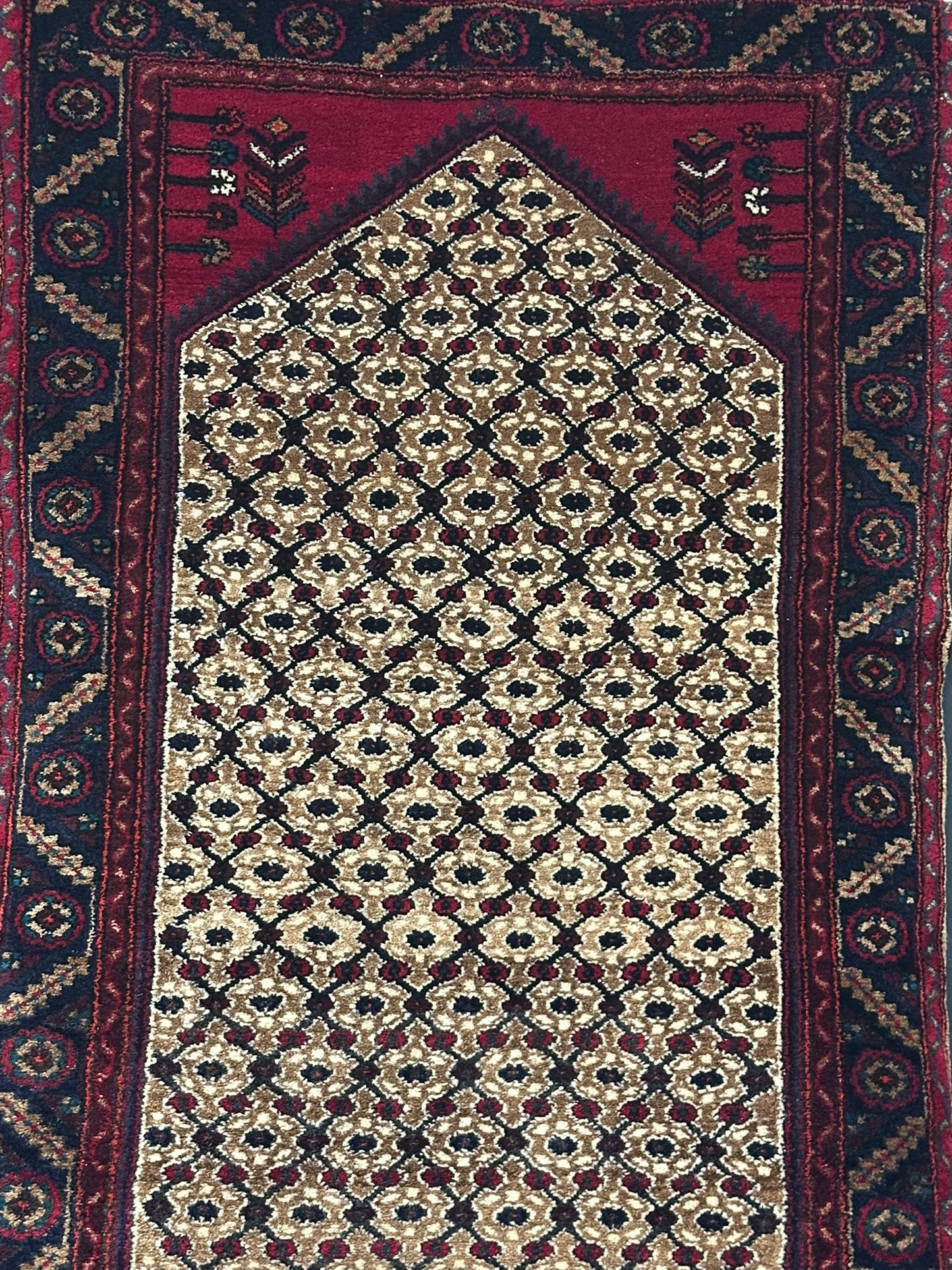Orientteppich handgeknüpft 407x102 cm Hamadan Läufer