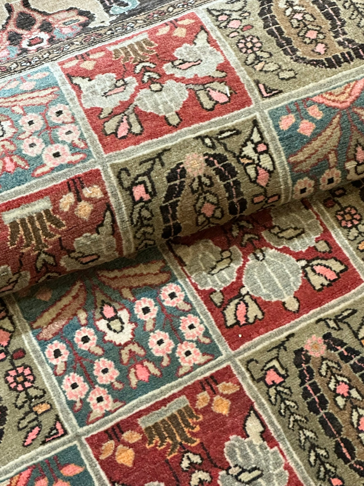 Orientteppich handgeknüpft selten antiker feiner felder bidjar top  174x125 cm