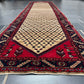 Orientteppich handgeknüpft 407x102 cm Hamadan Läufer