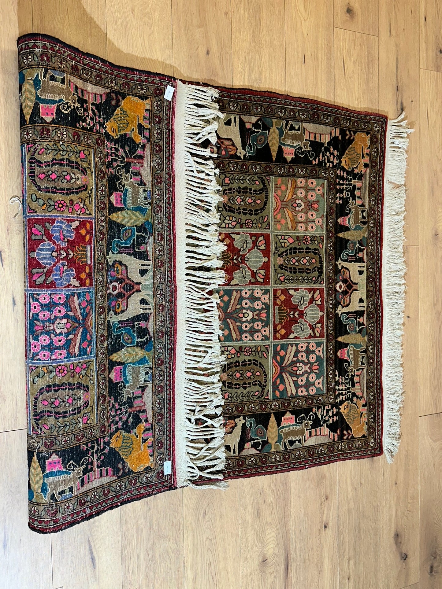 Orientteppich handgeknüpft selten antiker feiner felder bidjar top  174x125 cm