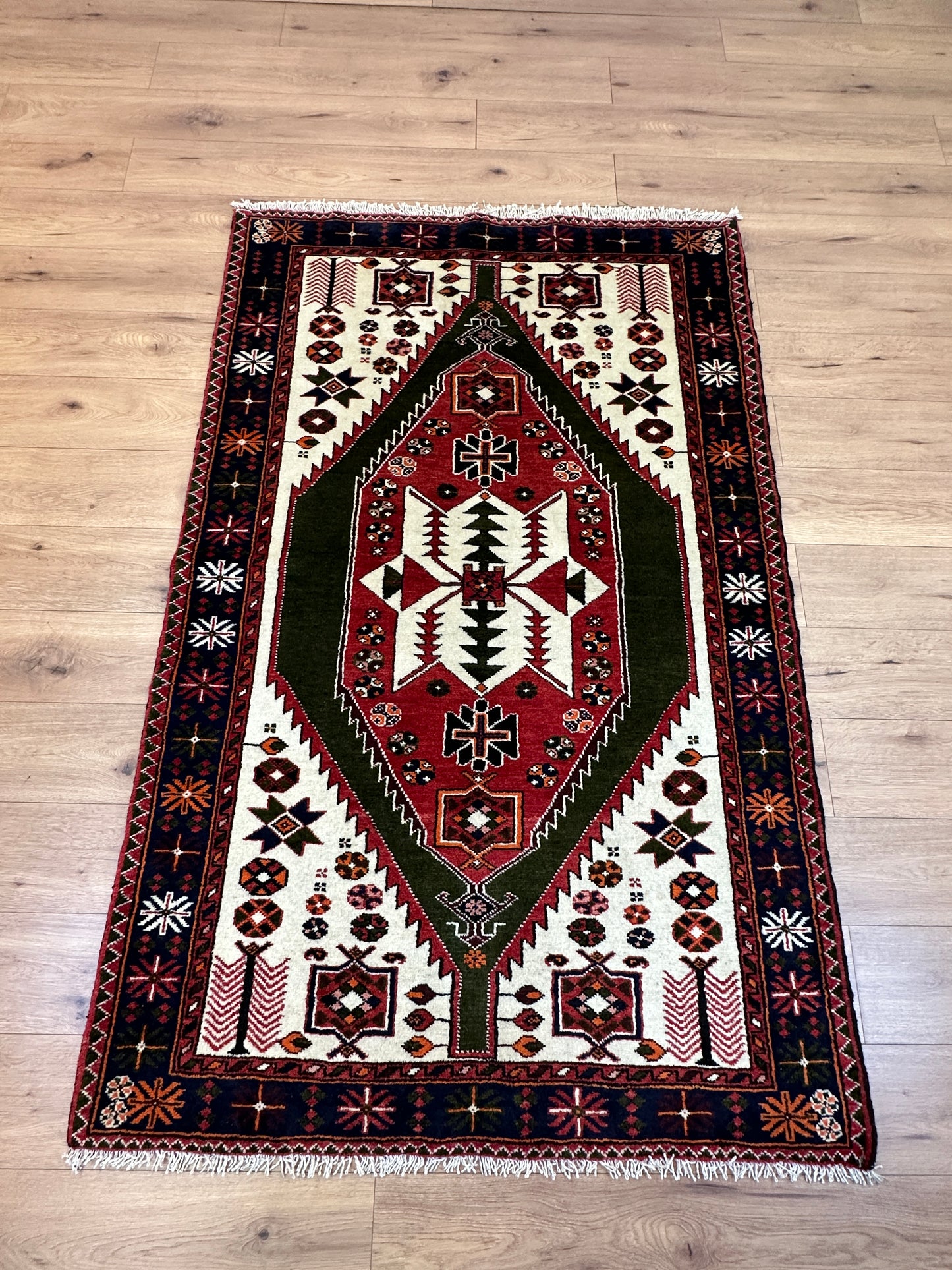 Handgeknüpfter Perser Orientteppich - Hamadan - 205x135 cm
