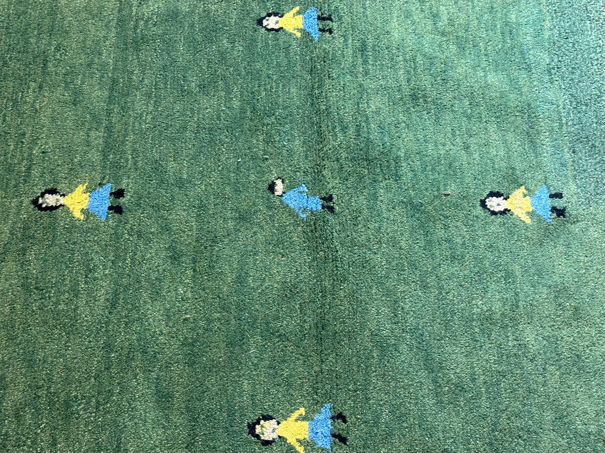 Moderner Gabbeh Teppich handgeknüpft 160x93 cm
