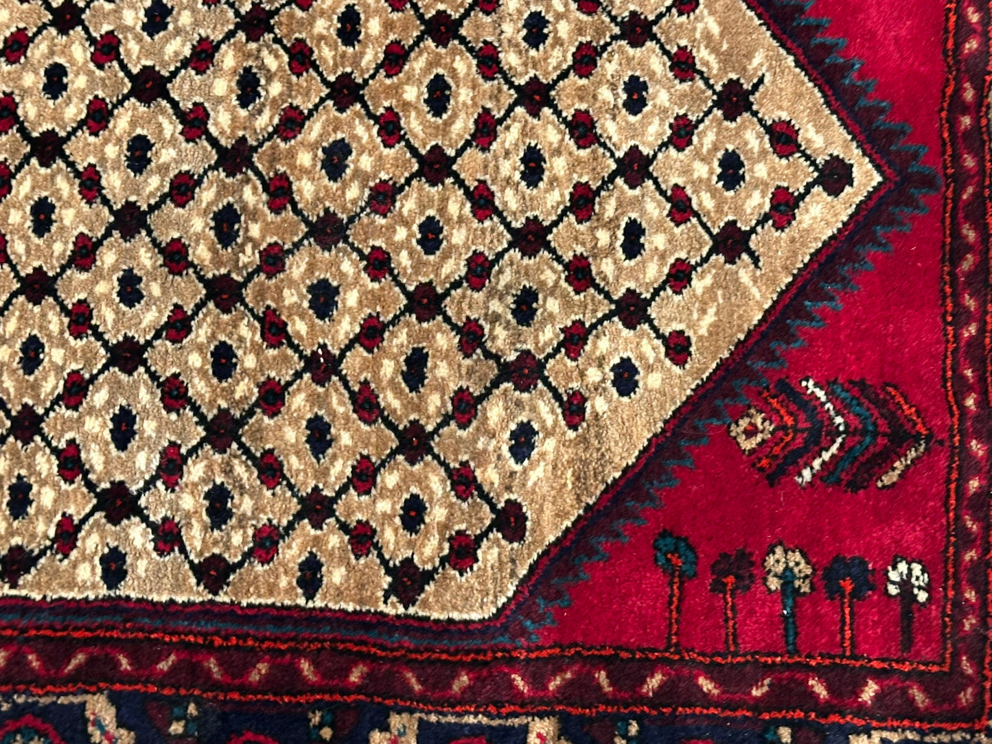Orientteppich handgeknüpft 407x102 cm Hamadan Läufer