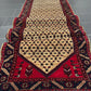 Orientteppich handgeknüpft 407x102 cm Hamadan Läufer