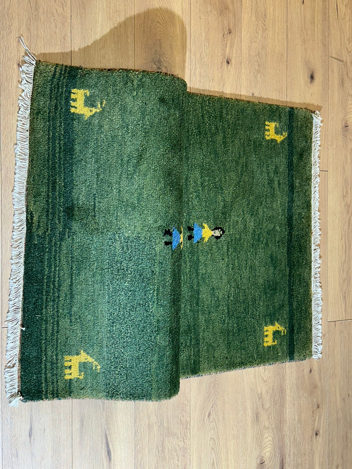 Moderner Gabbeh Teppich handgeknüpft 160x93 cm