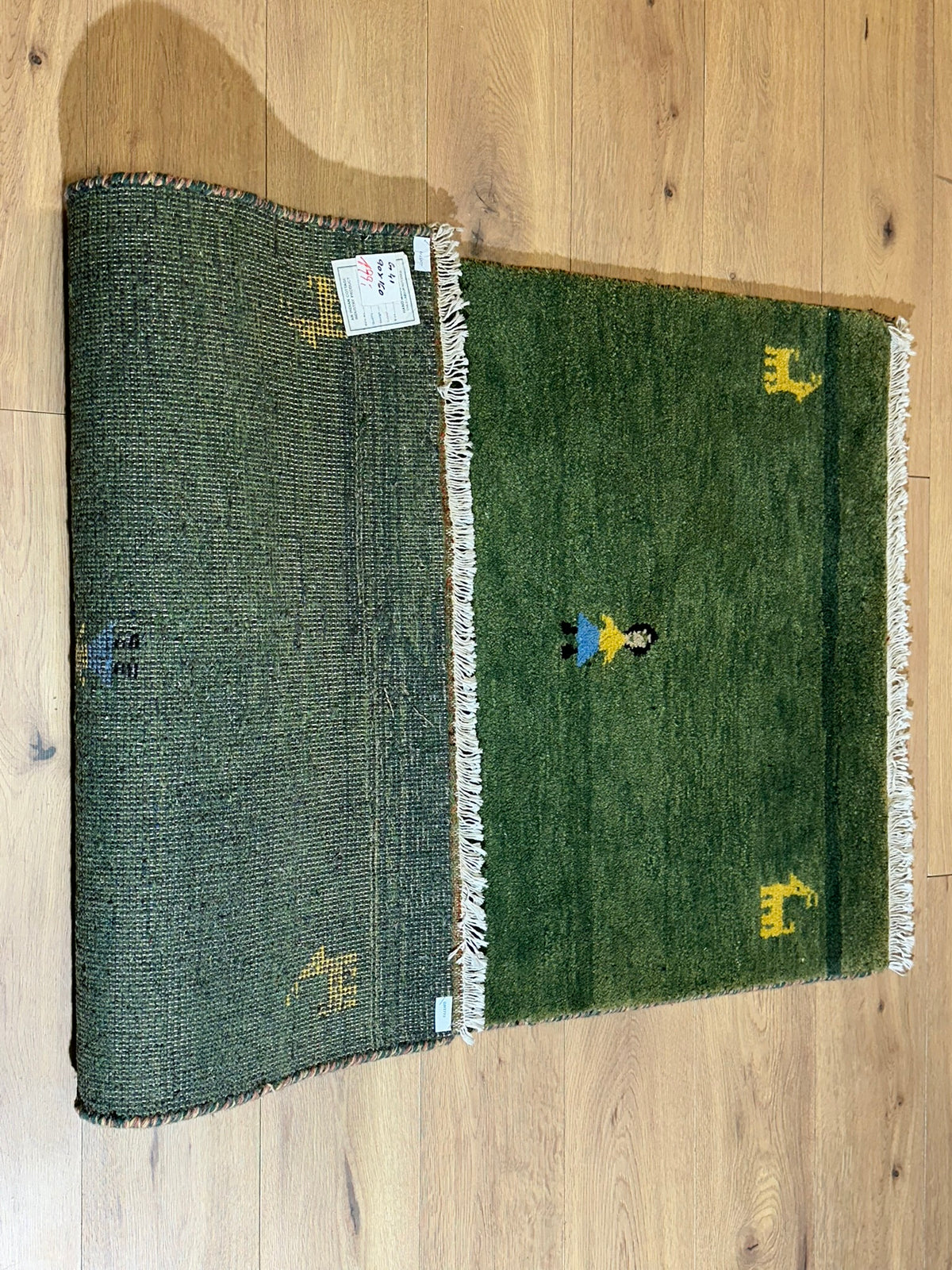 Moderner Gabbeh Teppich handgeknüpft 160x93 cm