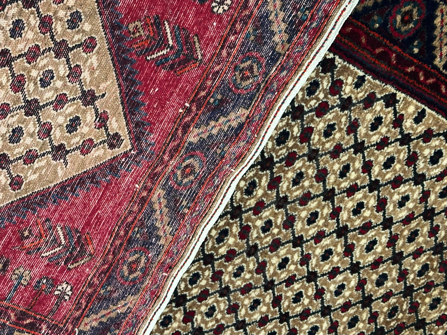 Orientteppich handgeknüpft 407x102 cm Hamadan Läufer
