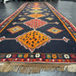 Antik Orientteppich handgeknüpft 440x140 cm Senneh Kelim Naturfarben