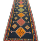 Antik Orientteppich handgeknüpft 440x140 cm Senneh Kelim Naturfarben