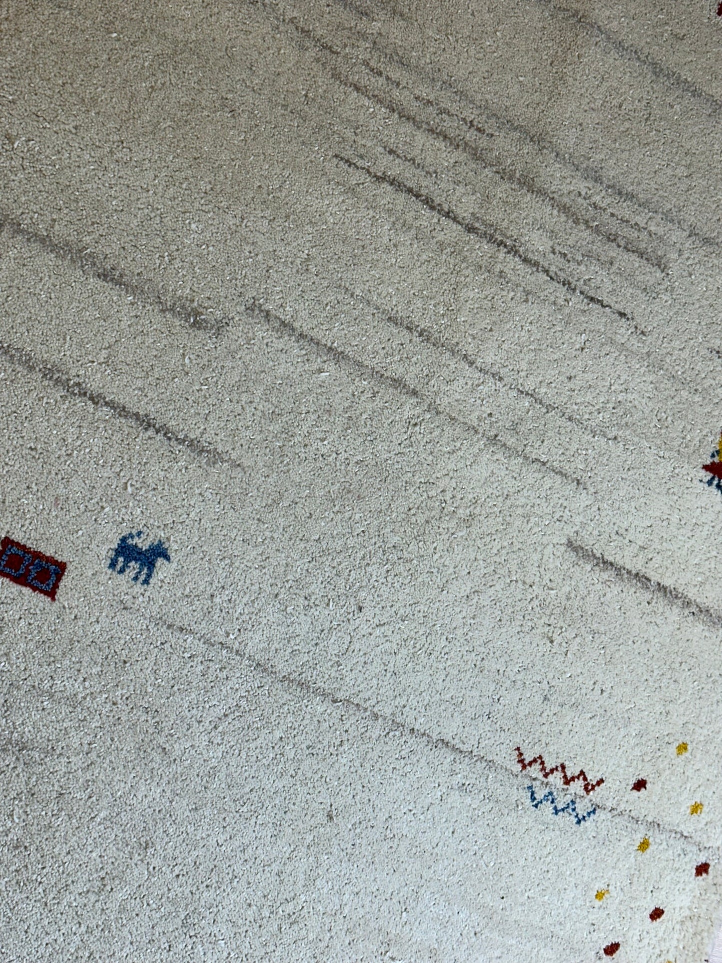 Moderner Gabbeh Teppich handgeknüpft 181x125 cm