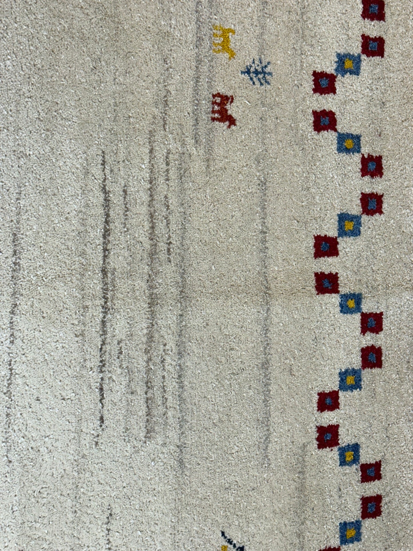 Moderner Gabbeh Teppich handgeknüpft 181x125 cm
