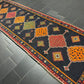 Antik Orientteppich handgeknüpft 440x140 cm Senneh Kelim Naturfarben