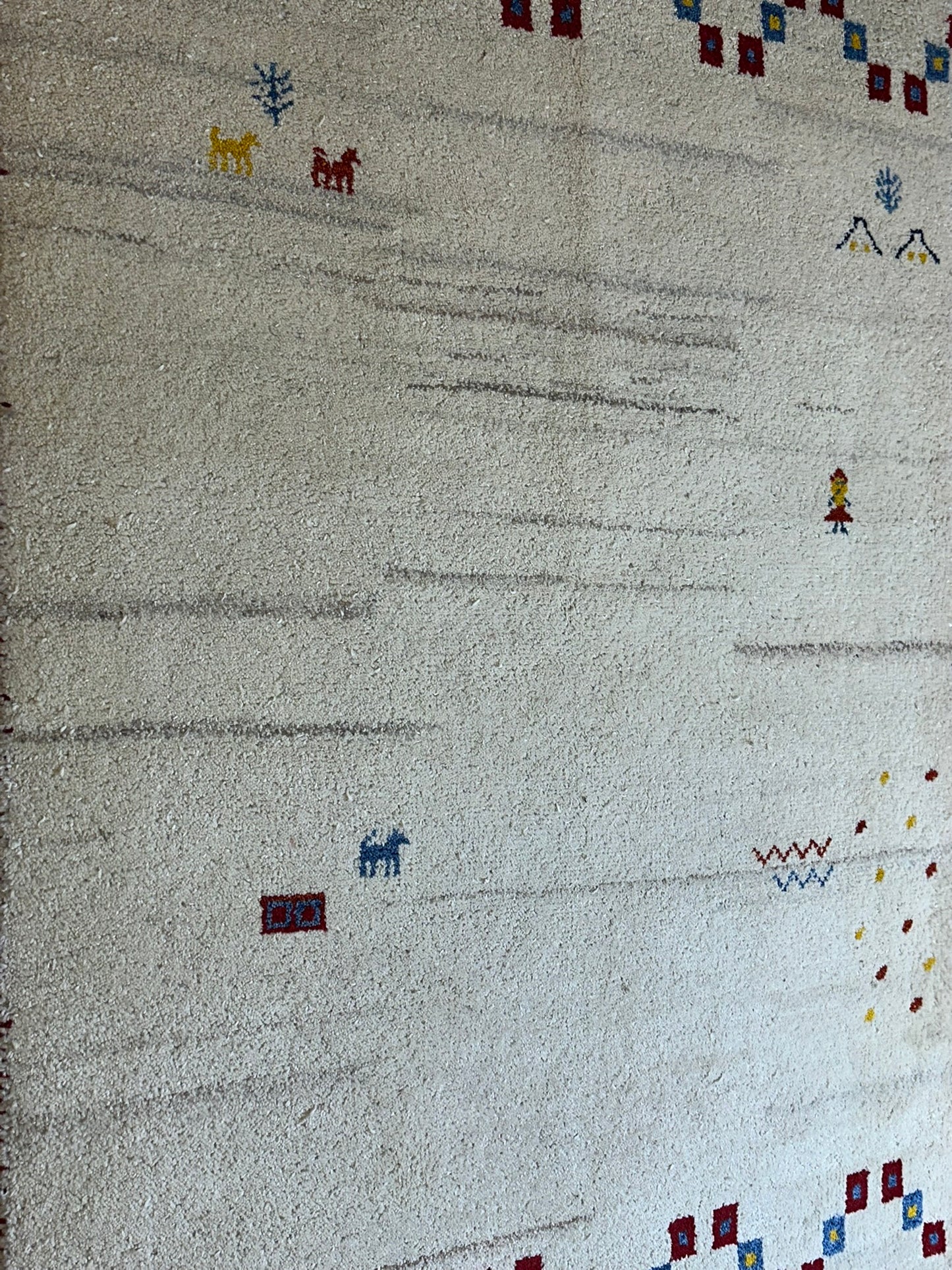 Moderner Gabbeh Teppich handgeknüpft 181x125 cm