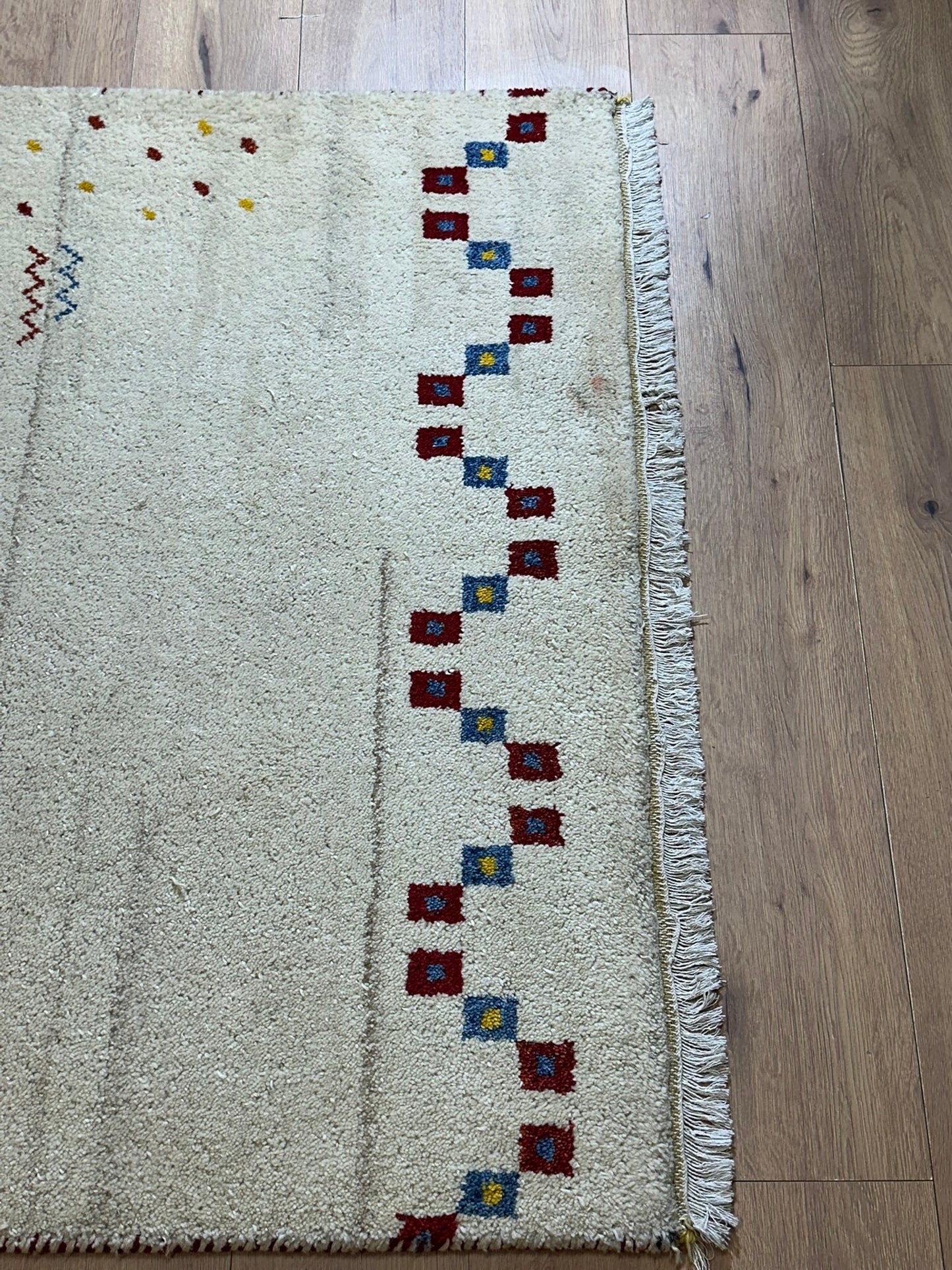 Moderner Gabbeh Teppich handgeknüpft 181x125 cm