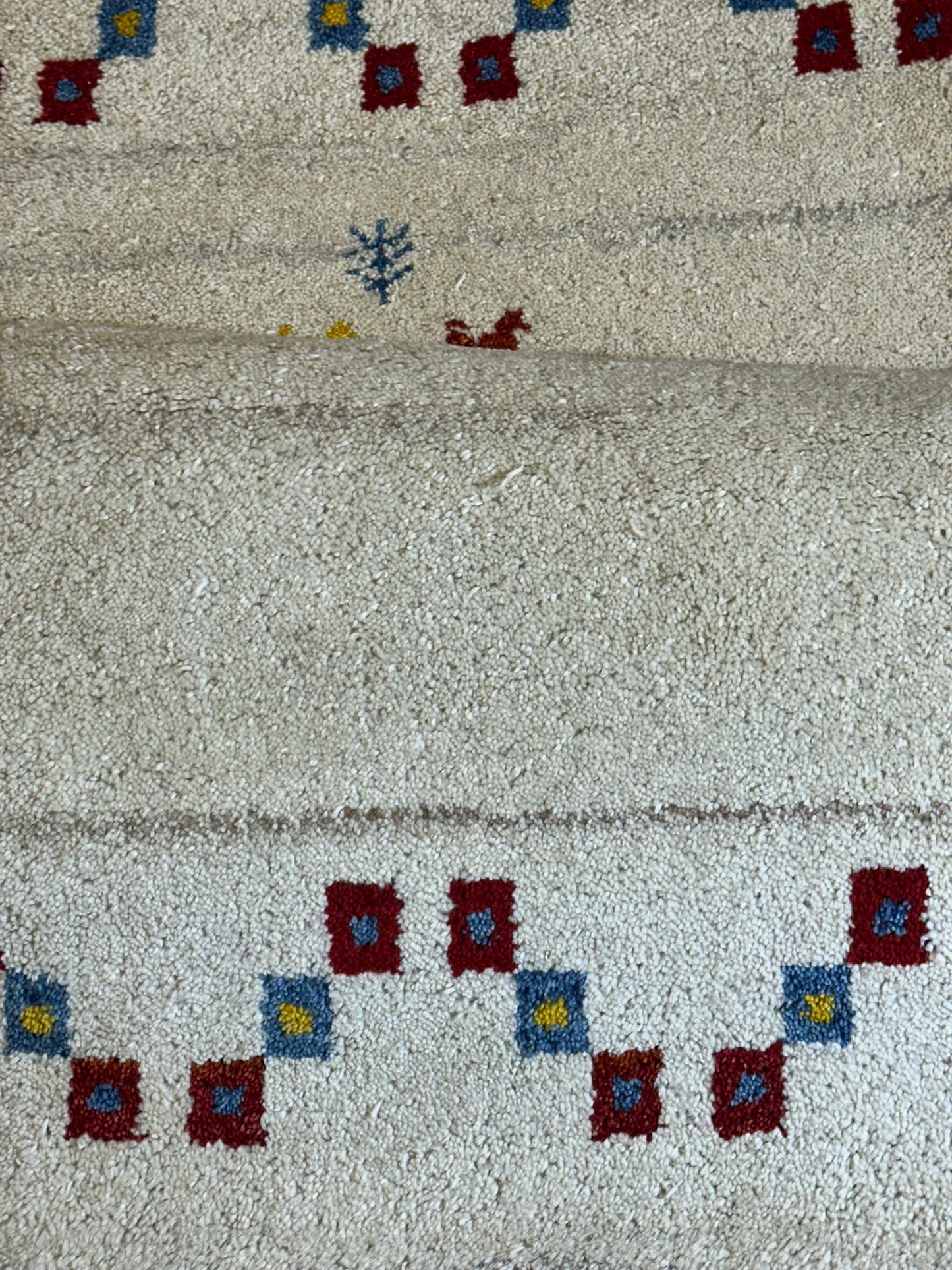Moderner Gabbeh Teppich handgeknüpft 181x125 cm