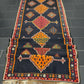 Antik Orientteppich handgeknüpft 440x140 cm Senneh Kelim Naturfarben