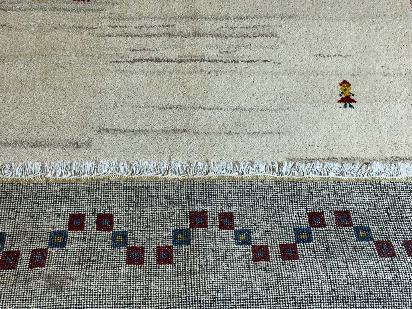 Moderner Gabbeh Teppich handgeknüpft 181x125 cm