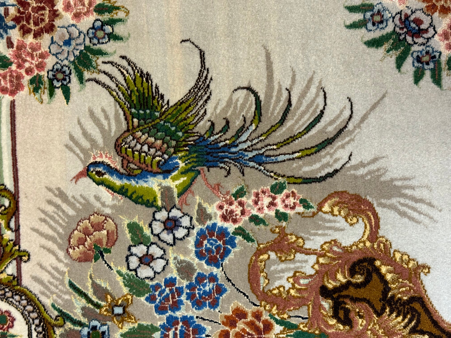 Orientteppich Täbriz – Handgeknüpft, Korkwolle mit Seide, Sehr Fein, 65 x 89 cm