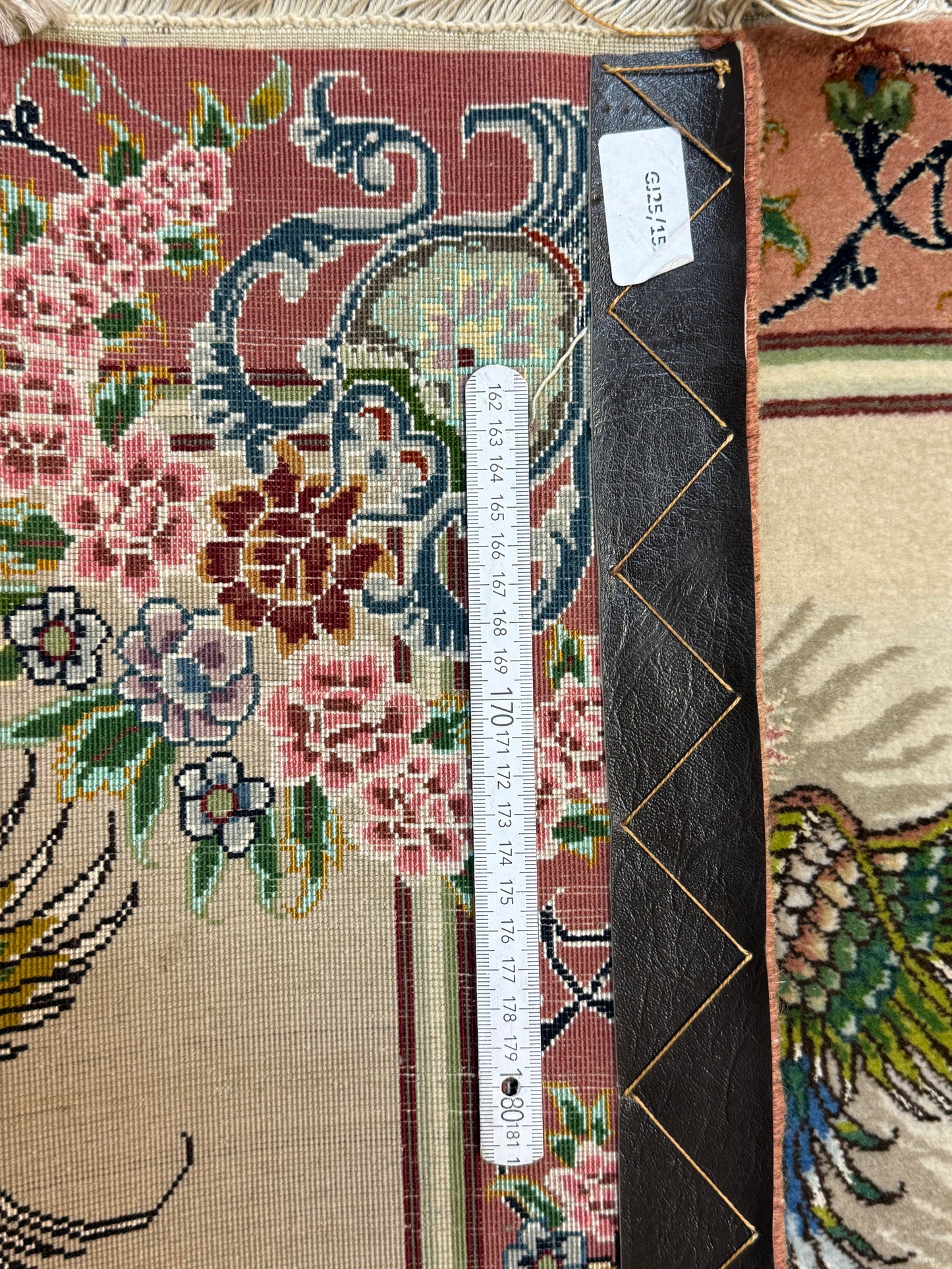 Orientteppich Täbriz – Handgeknüpft, Korkwolle mit Seide, Sehr Fein, 65 x 89 cm