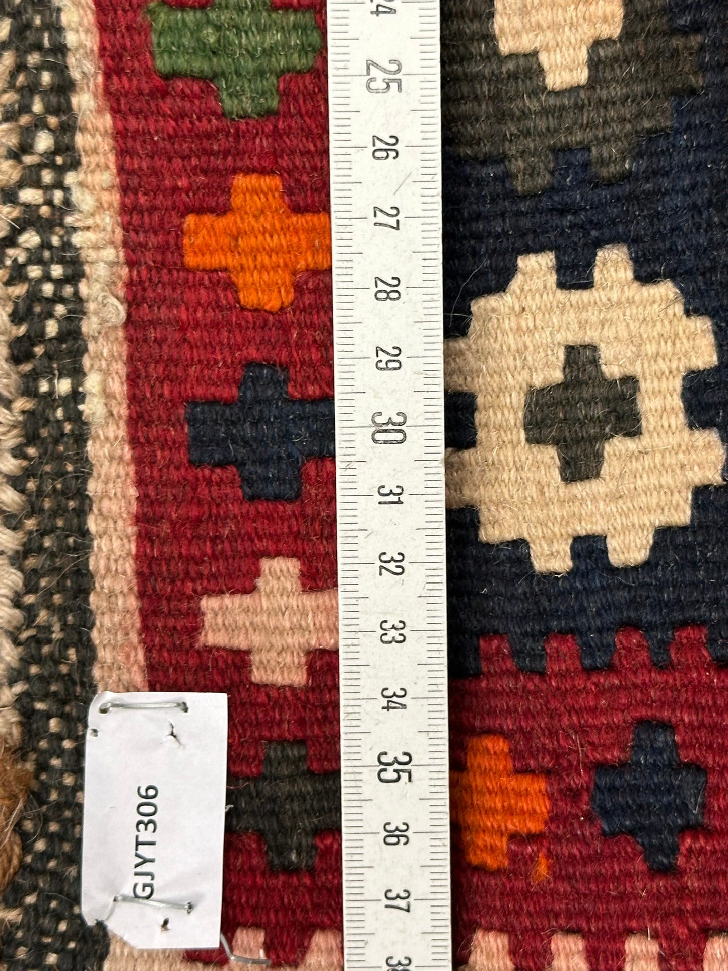 Antik Orientteppich handgeknüpft 440x140 cm Senneh Kelim Naturfarben
