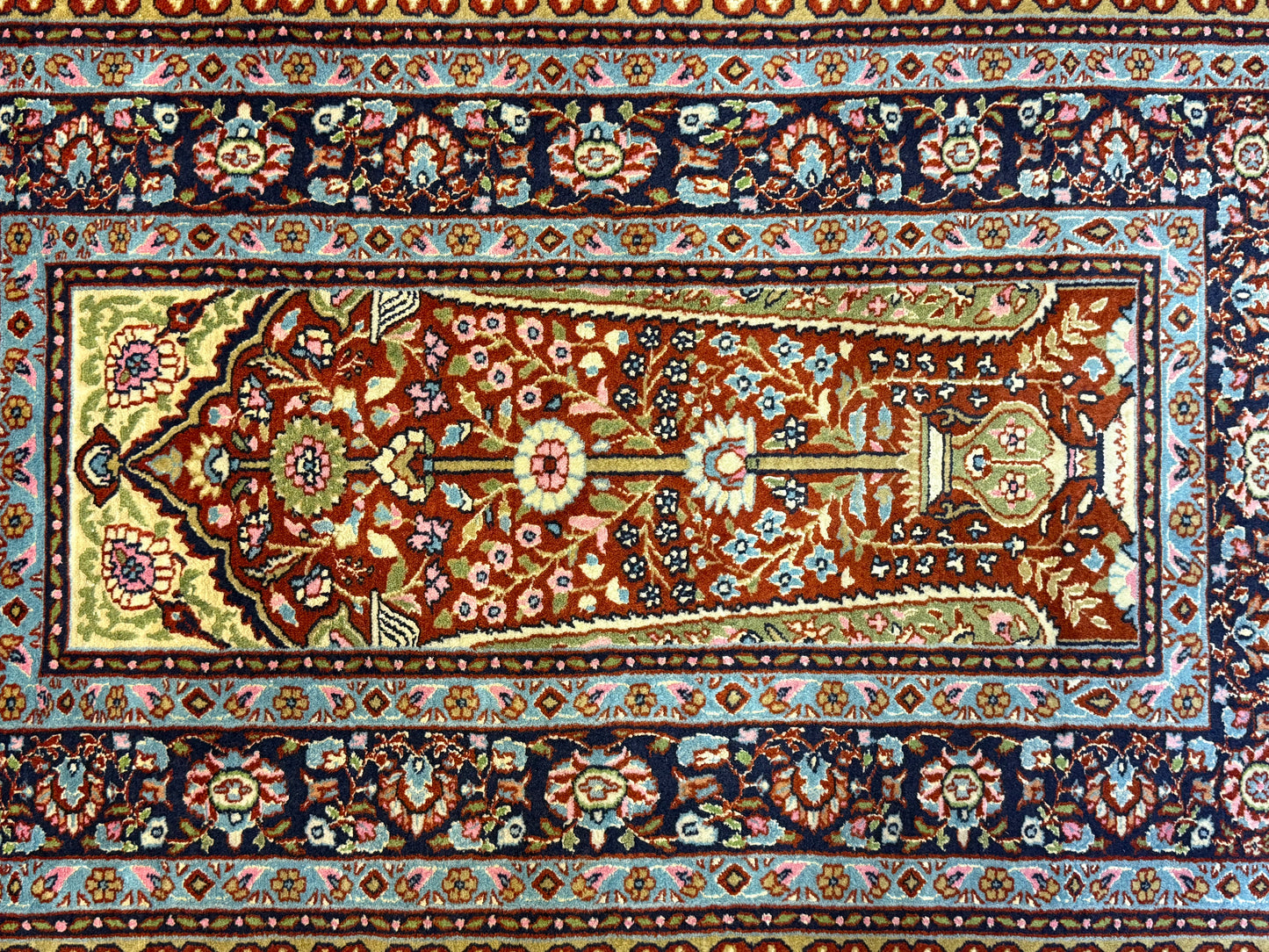 Orientteppich Kaschmir Lebensbaum Handgeknüpft 124 x 80 cm