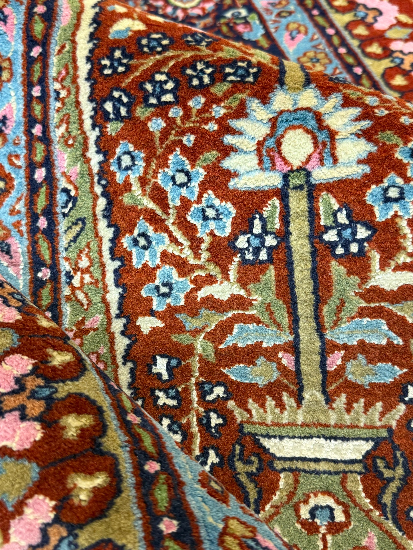 Orientteppich Kaschmir Lebensbaum Handgeknüpft 124 x 80 cm