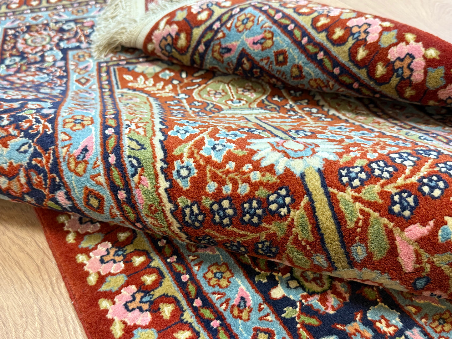 Orientteppich Kaschmir Lebensbaum Handgeknüpft 124 x 80 cm