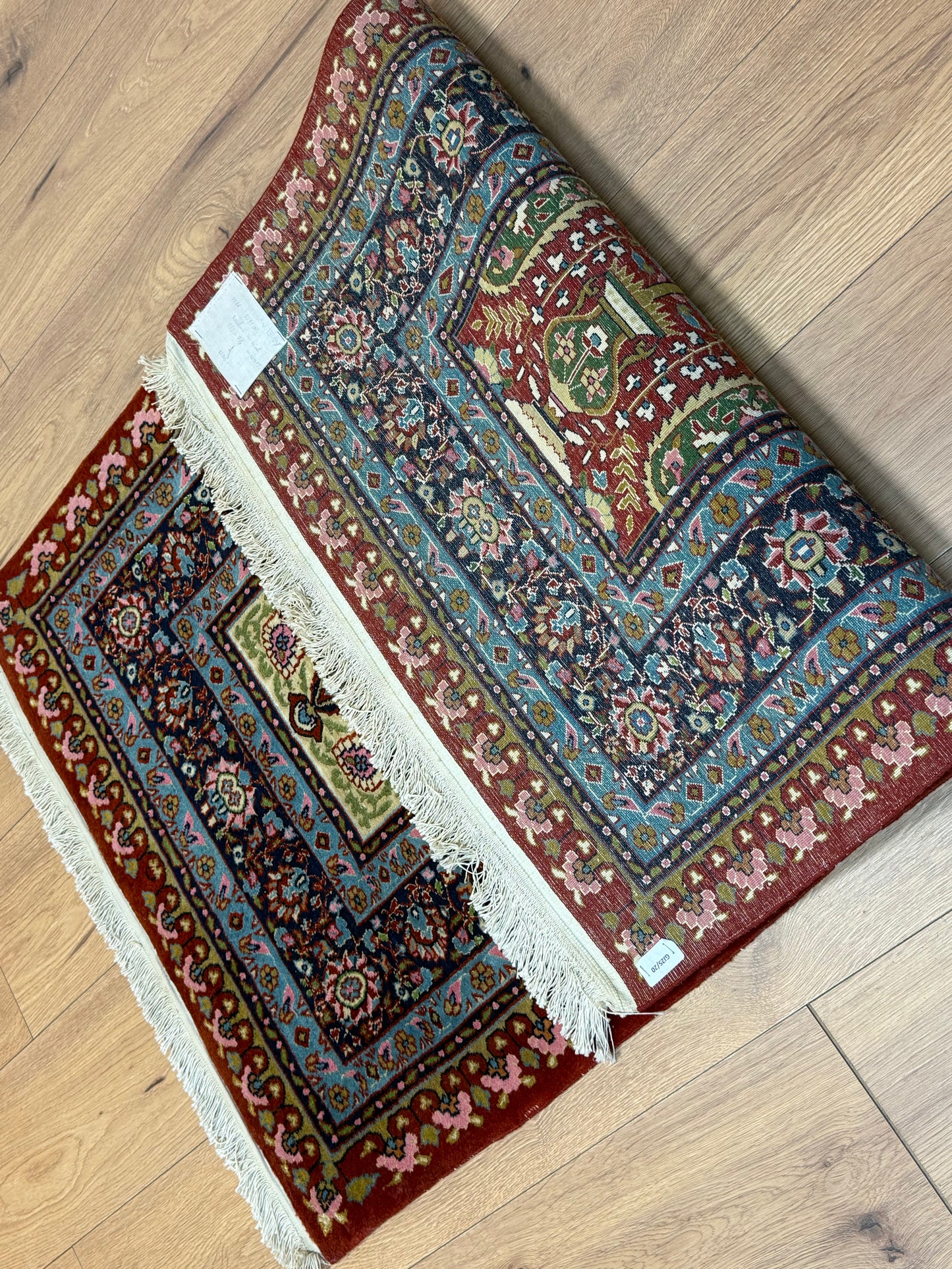 Orientteppich Kaschmir Lebensbaum Handgeknüpft 124 x 80 cm