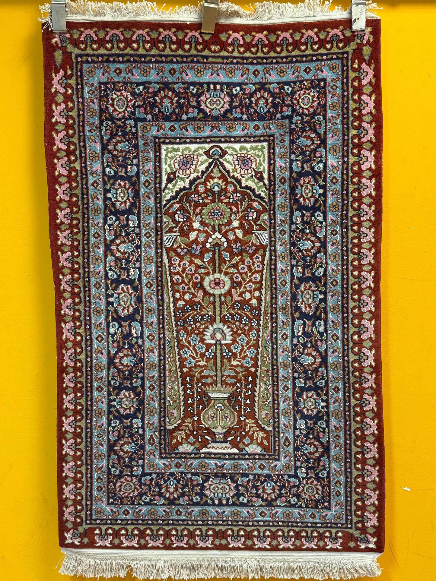 Orientteppich Kaschmir Lebensbaum Handgeknüpft 124 x 80 cm