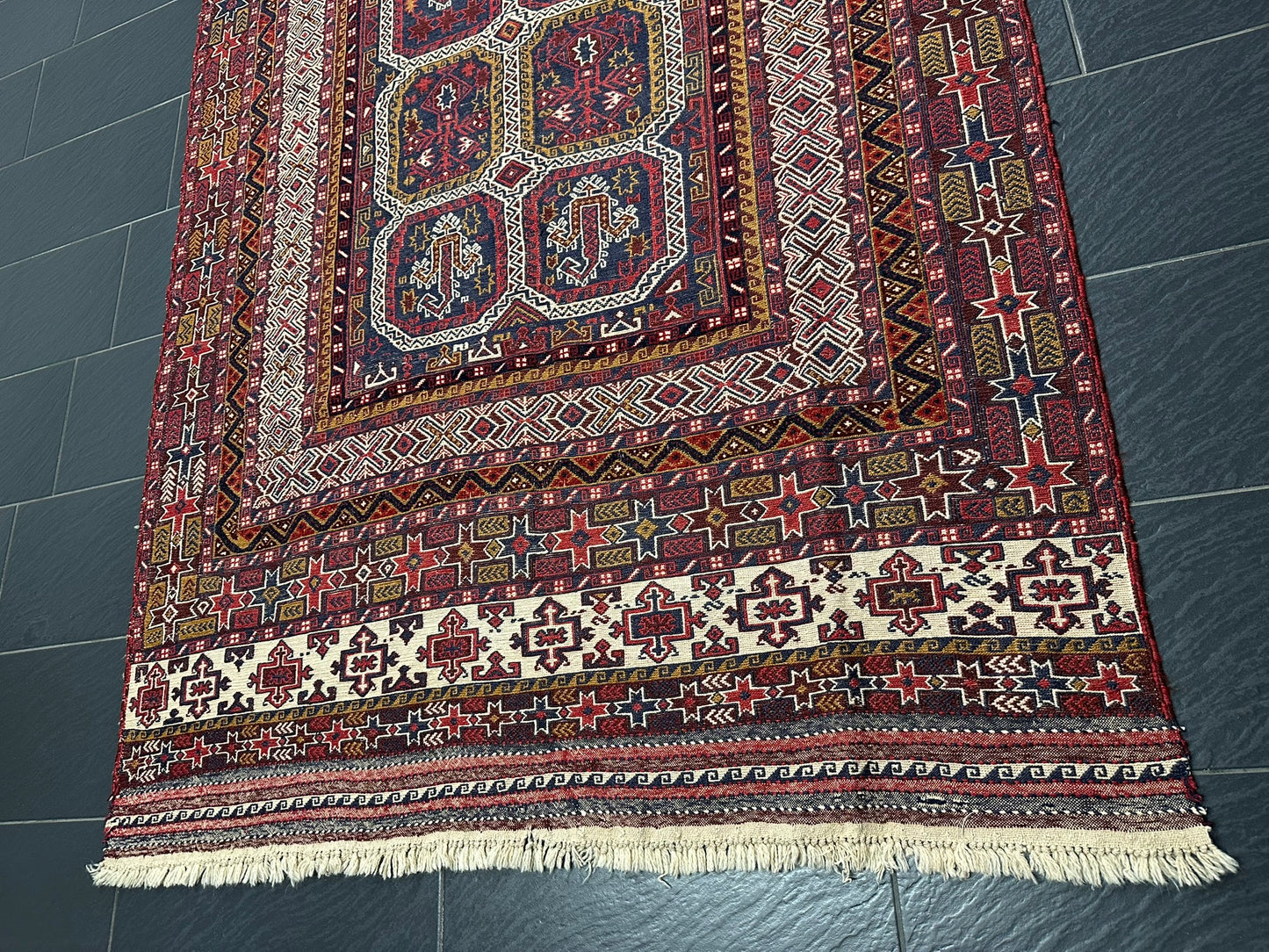 Orientteppich handgeknüpft Sumak Kelim Semi Antik 280x167 cm