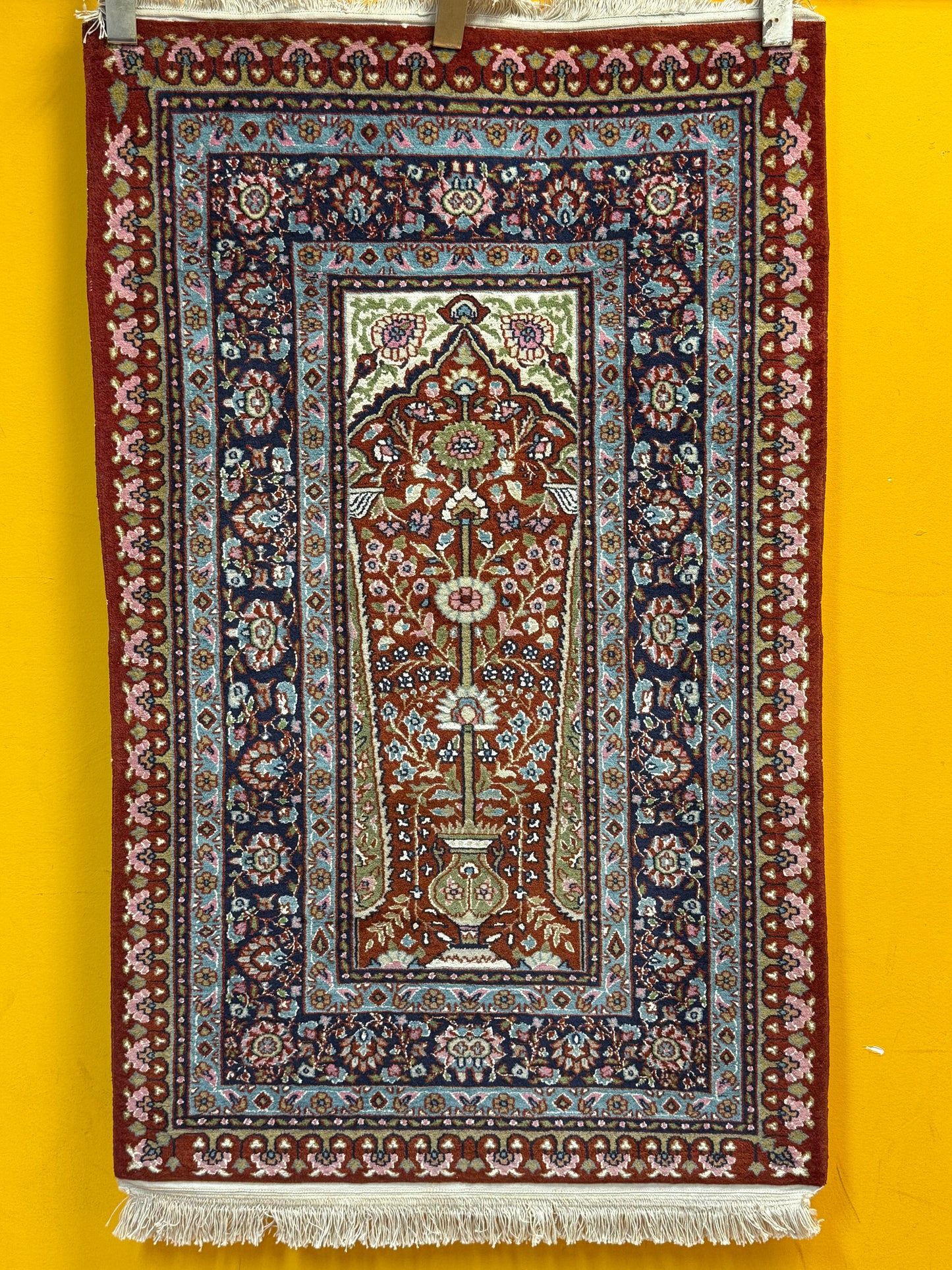 Orientteppich Kaschmir Lebensbaum Handgeknüpft 124 x 80 cm