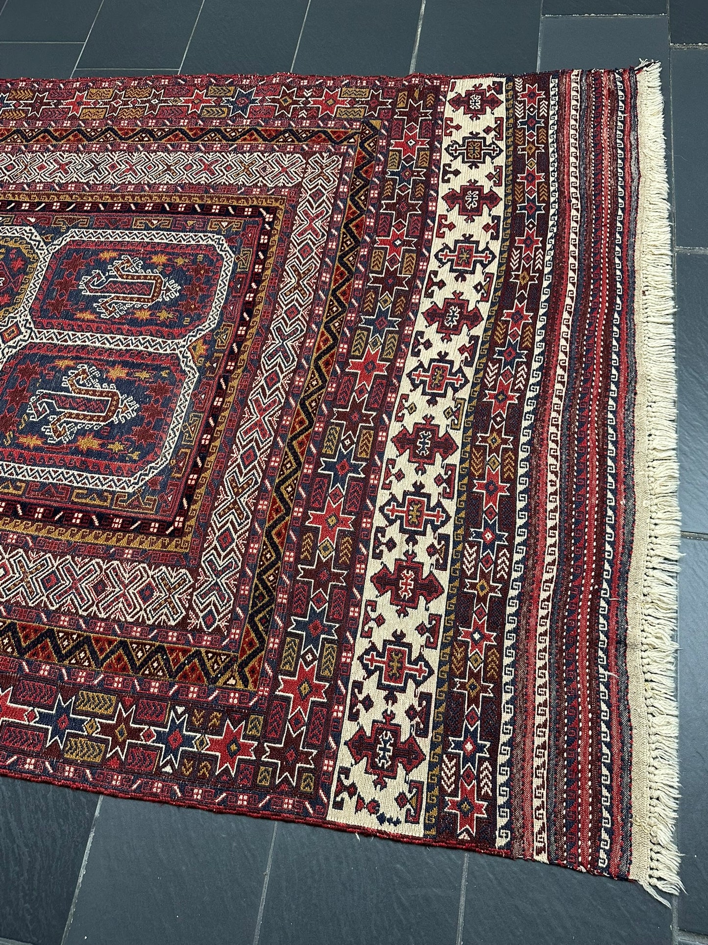 Orientteppich handgeknüpft Sumak Kelim Semi Antik 280x167 cm