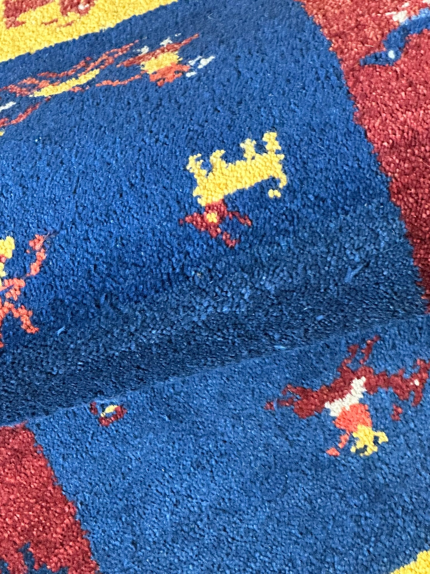Moderner Gabbeh Teppich handgeknüpft Läufer 125x60cm