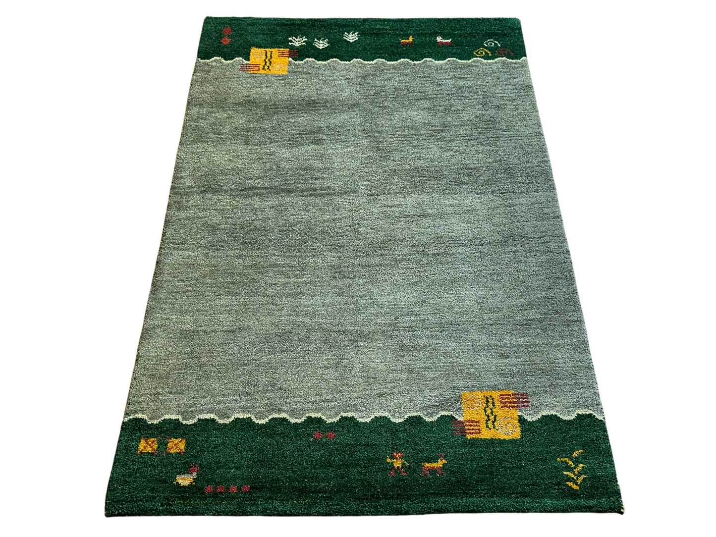 Moderner Gabbeh Teppich handgeknüpft 183x123 cm