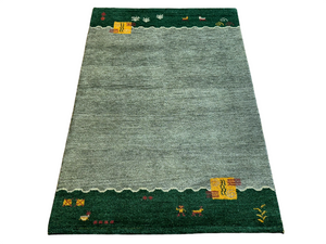 Moderner Gabbeh Teppich handgeknüpft 183x123 cm