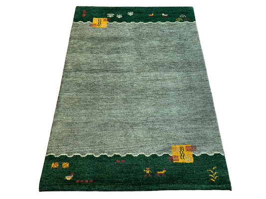 Moderner Gabbeh Teppich handgeknüpft 183x123 cm