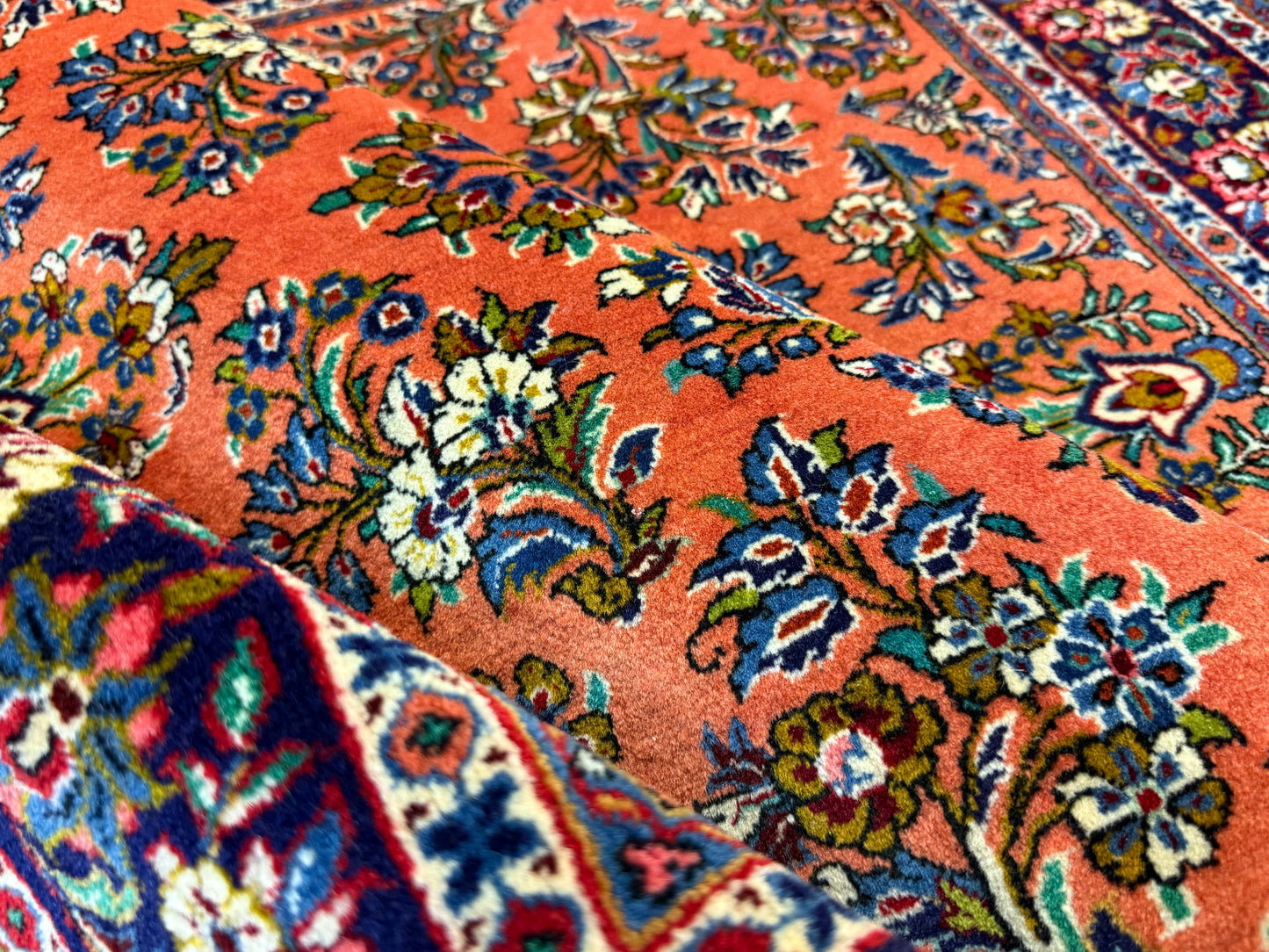 Orientteppich Sarough – Handgeknüpft, Sehr Fein, Korkwolle, 110 x 106 cm