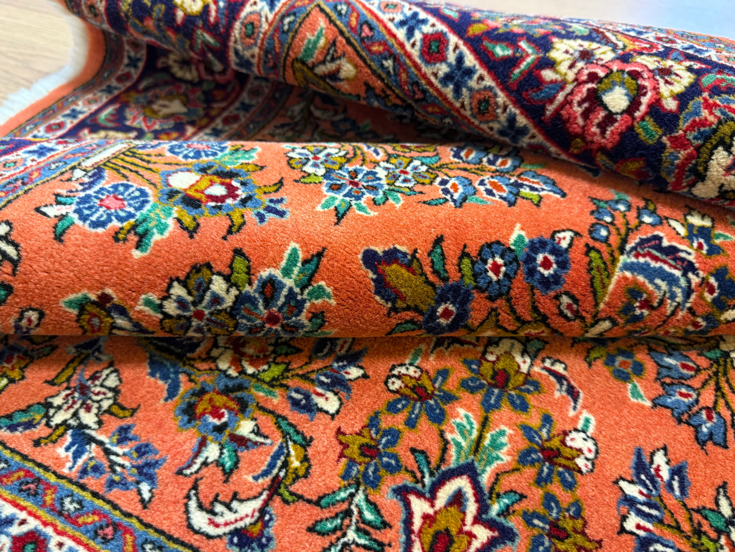 Orientteppich Sarough – Handgeknüpft, Sehr Fein, Korkwolle, 110 x 106 cm