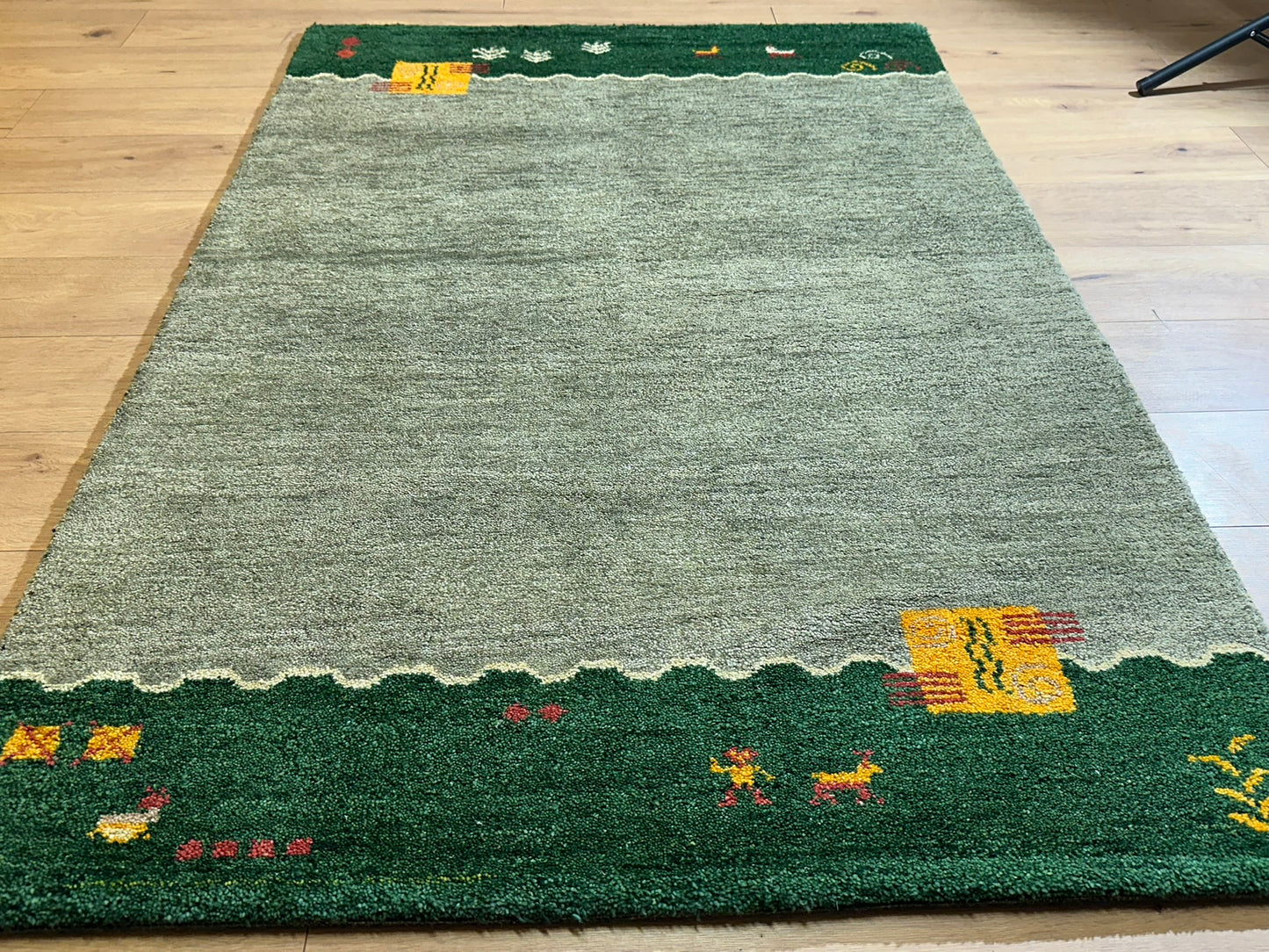 Moderner Gabbeh Teppich handgeknüpft 183x123 cm