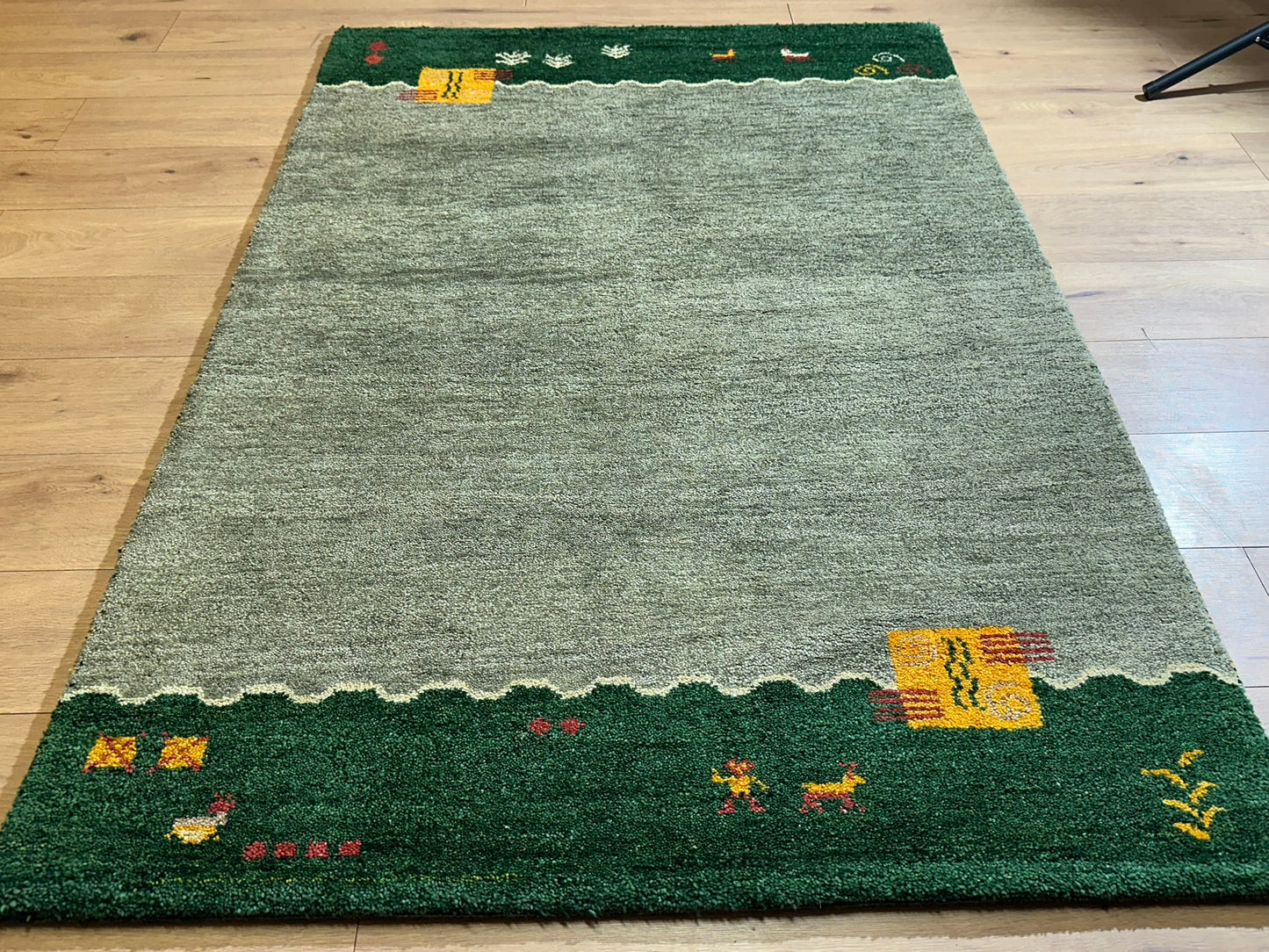 Moderner Gabbeh Teppich handgeknüpft 183x123 cm