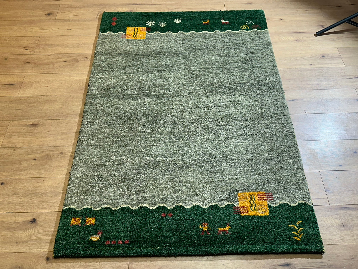 Moderner Gabbeh Teppich handgeknüpft 183x123 cm
