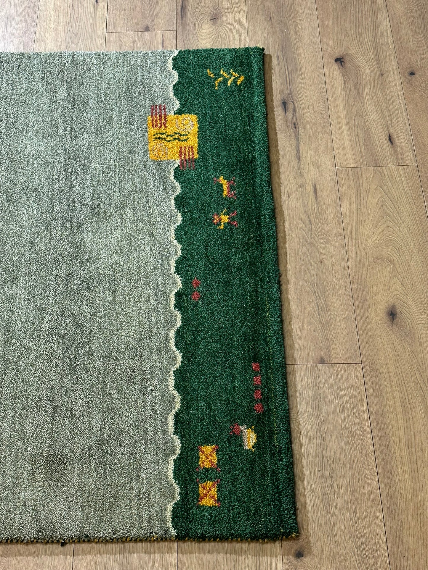 Moderner Gabbeh Teppich handgeknüpft 183x123 cm