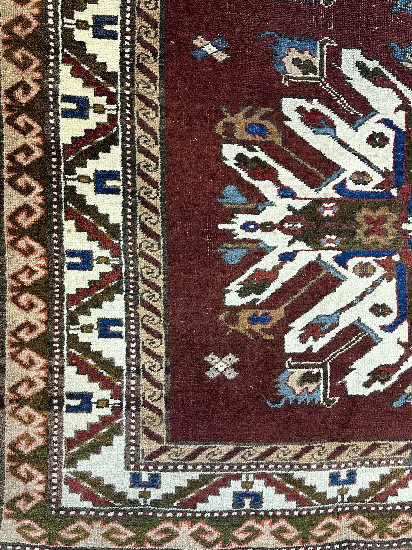 Antiker Handgeknüpfter Orientteppich Türkei Kazak - 215x145 cm