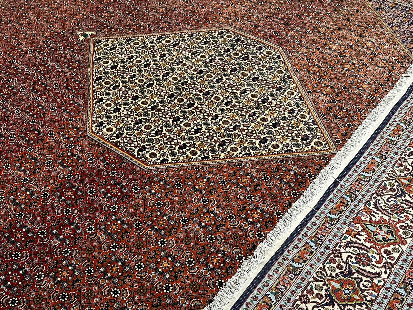 Handgeknüpfter Perser Orientteppich - Bidjar, Korkwolle, 390x310 cm