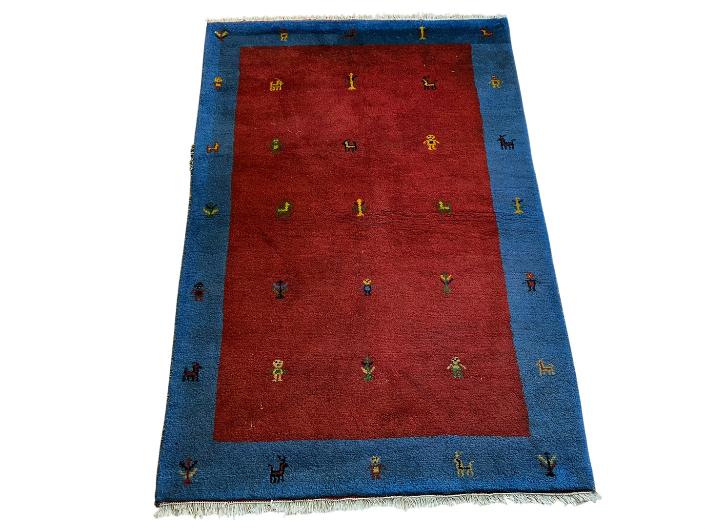 Moderner Gabbeh Teppich handgeknüpft 181x123 cm
