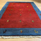 Moderner Gabbeh Teppich handgeknüpft 181x123 cm