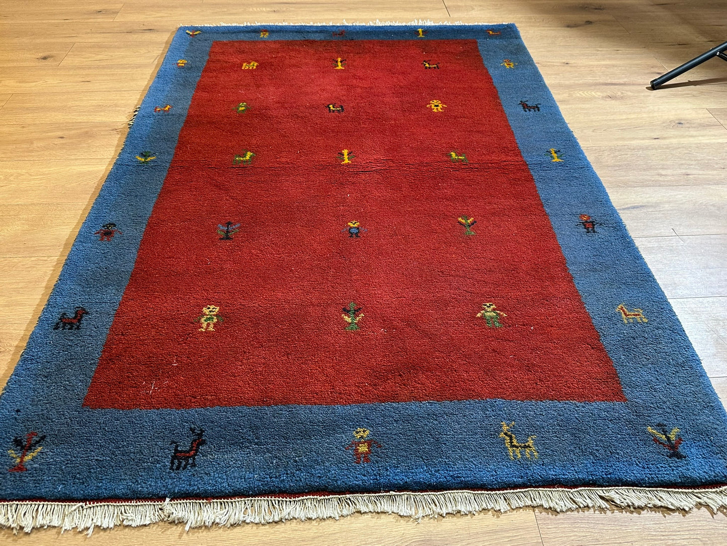 Moderner Gabbeh Teppich handgeknüpft 181x123 cm
