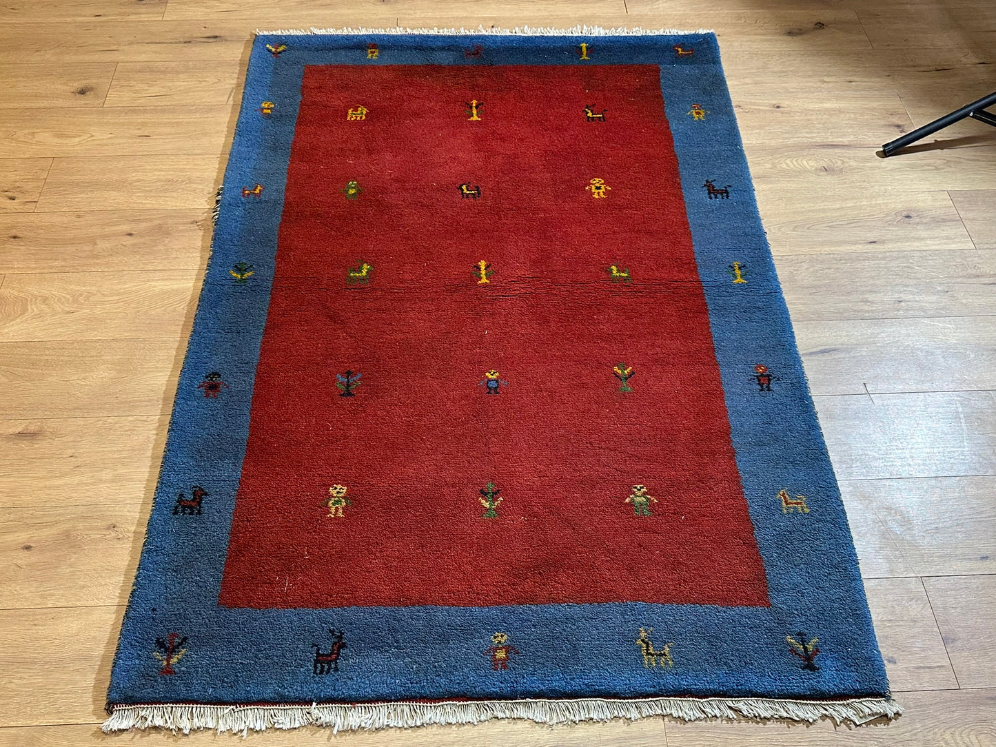 Moderner Gabbeh Teppich handgeknüpft 181x123 cm