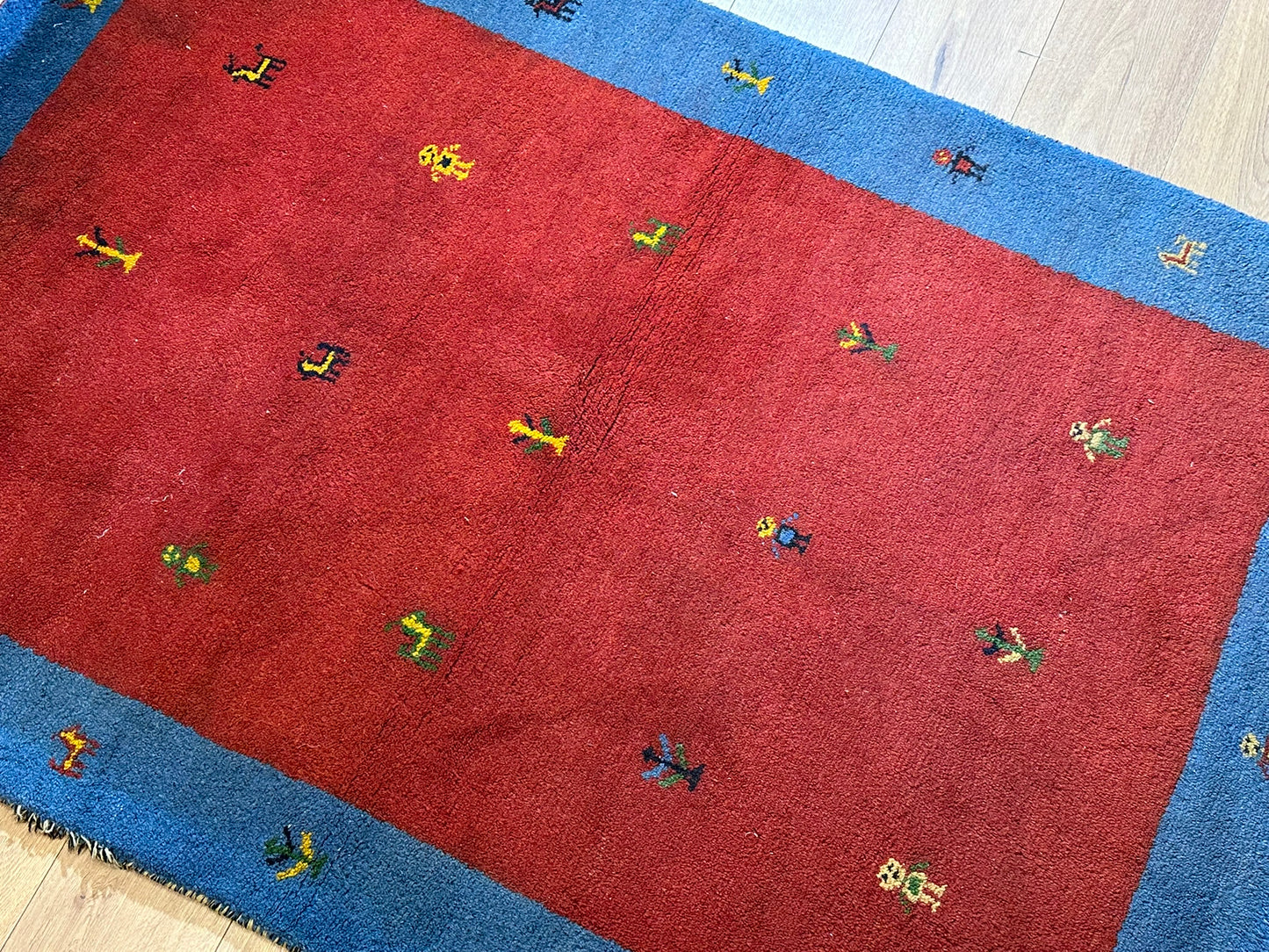 Moderner Gabbeh Teppich handgeknüpft 181x123 cm